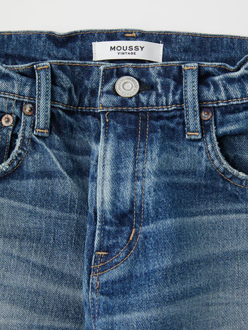 Moussy Vintage | MV Florahome Slim Straight in Blue