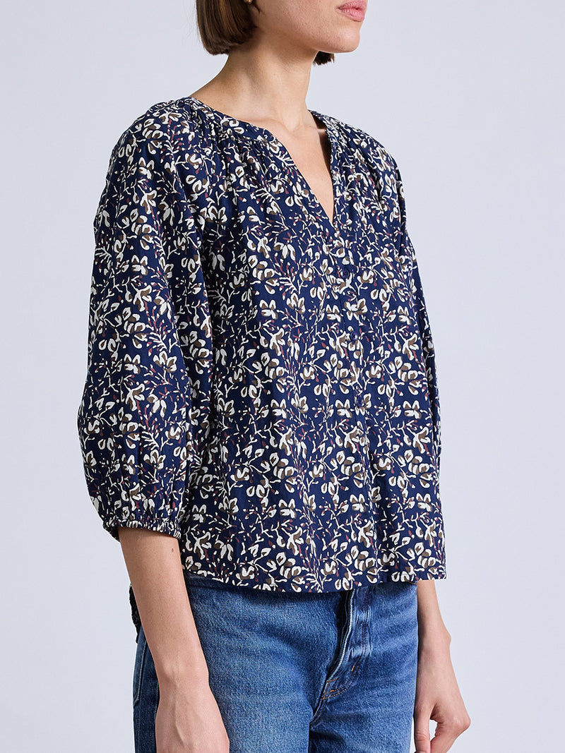 Apiece Apart | Mitte Top in Mira Floral Navy