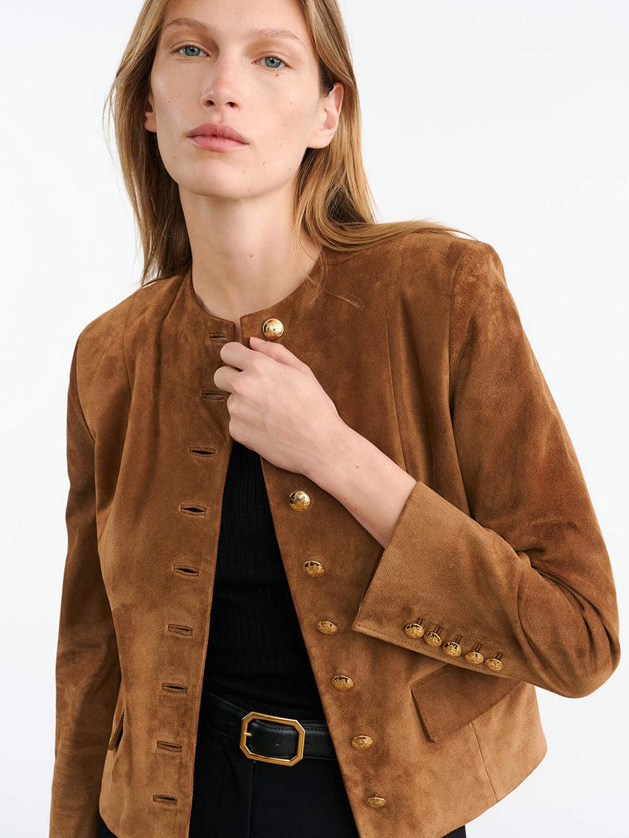 Nanon Suede Jacket in Martora