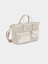 Anya Hindmarch | Neeson Small Pocket Tote in Chalk with Circus