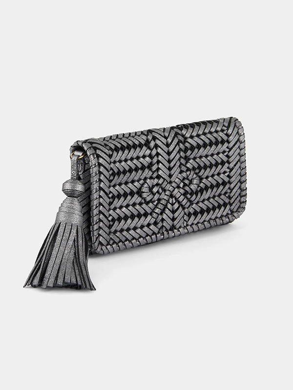 Anya Hindmarch The Neeson Tassel Clutch in Anthracite