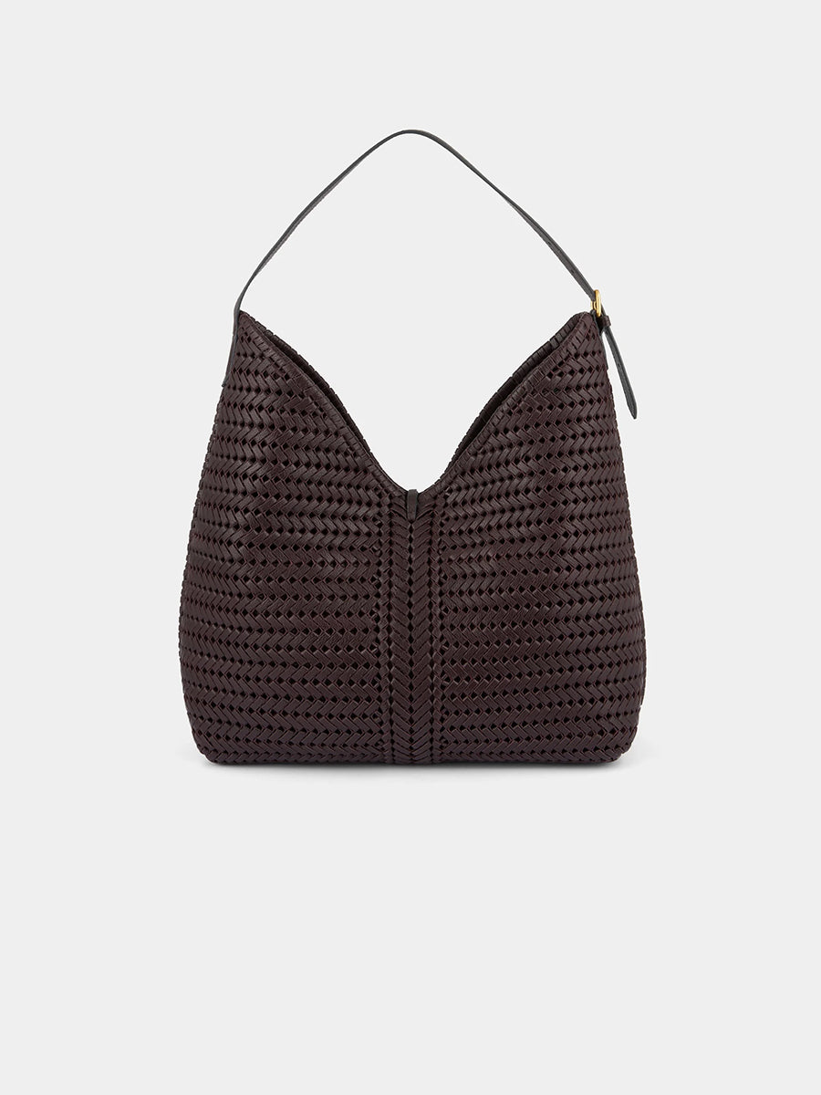 Neeson Tassel Hobo Bag in Grape