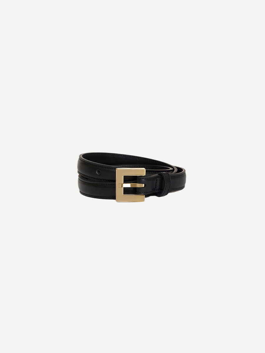 Anine Bing | Nicola Belt in Black with Gold