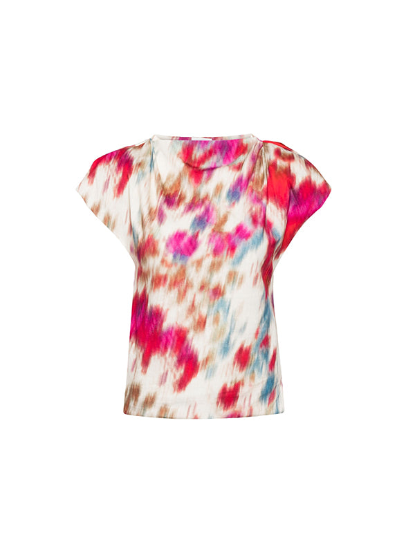 Isabel Marant Etoile | Noline Tee Shirt in Beige/Raspberry
