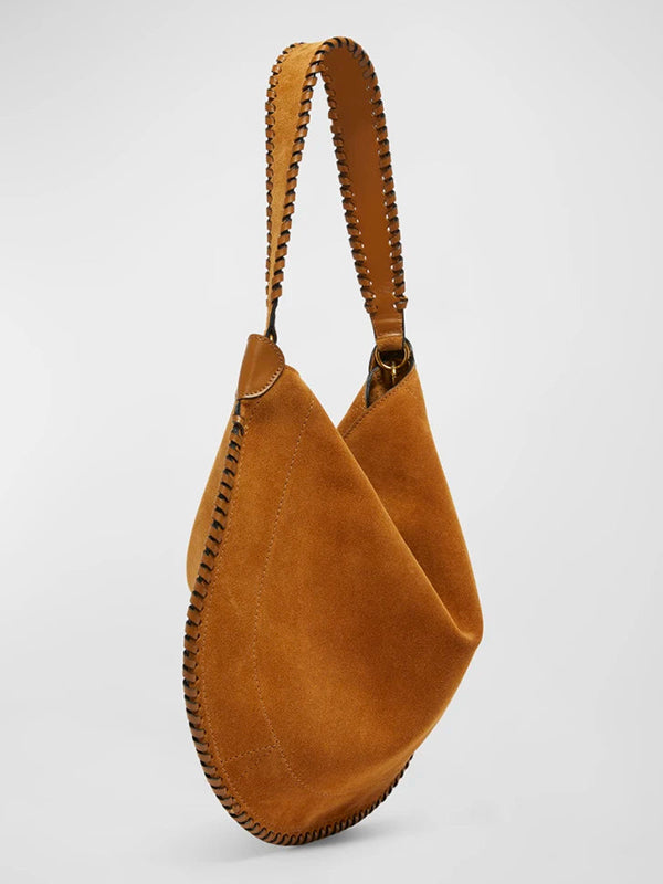Oskan Hobo Soft Shoulder Bag in Cognac