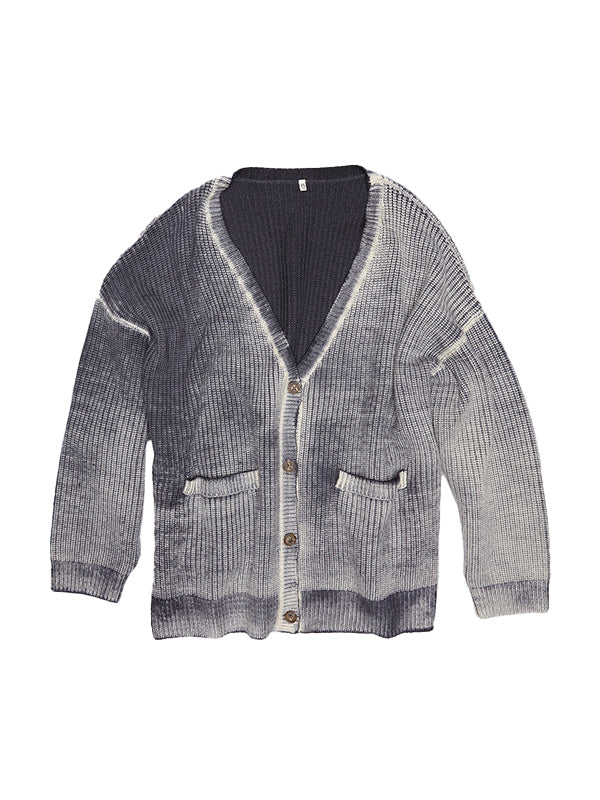 R13 | Oversized Cardigan in Distressed Black