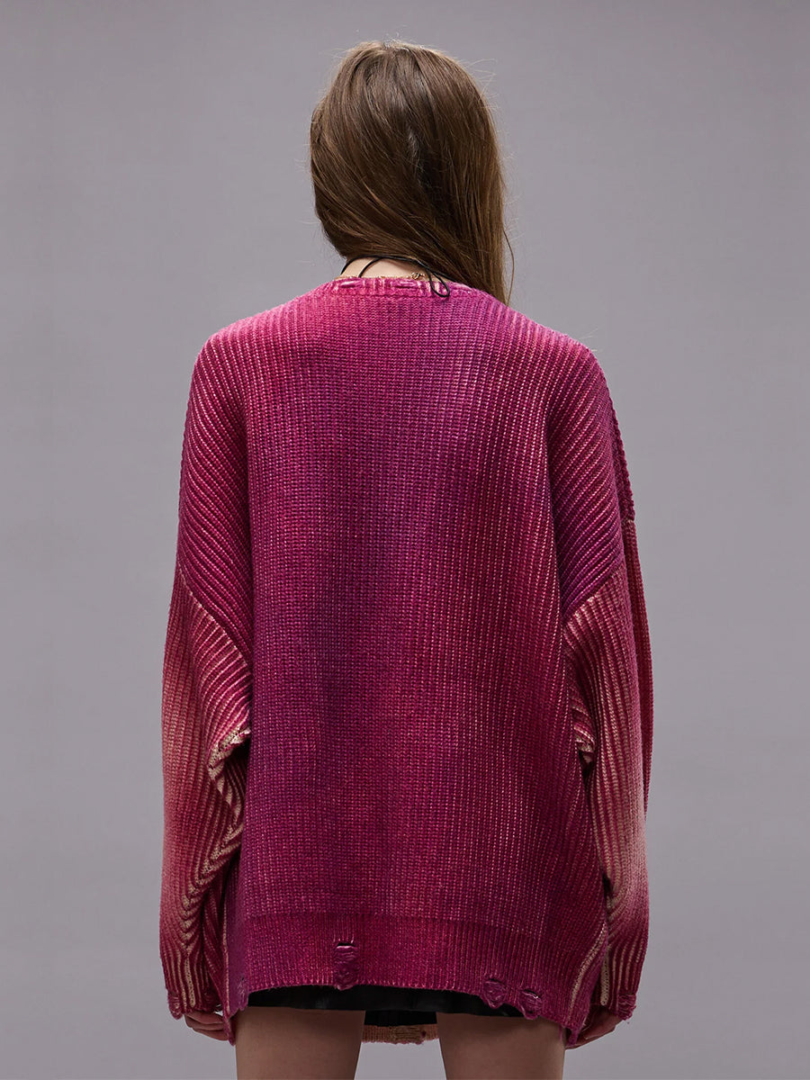 R13 | Oversized Cardigan in Raspberry Print