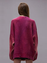 R13 | Oversized Cardigan in Raspberry Print