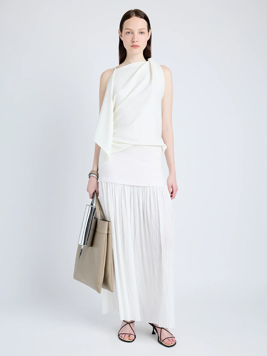 Proenza Schouler | Paige Pleated Chiffon Skirt in Ivory