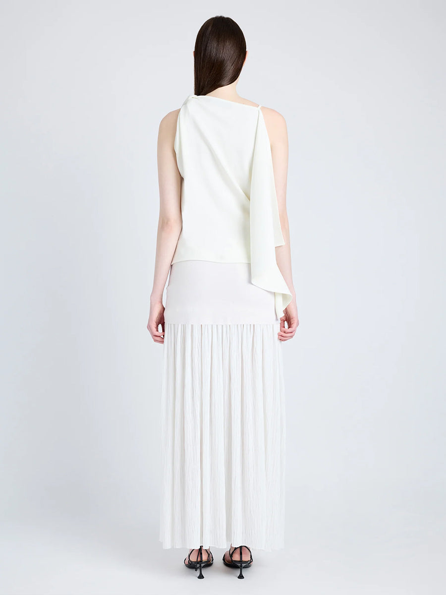 Proenza Schouler | Paige Pleated Chiffon Skirt in Ivory