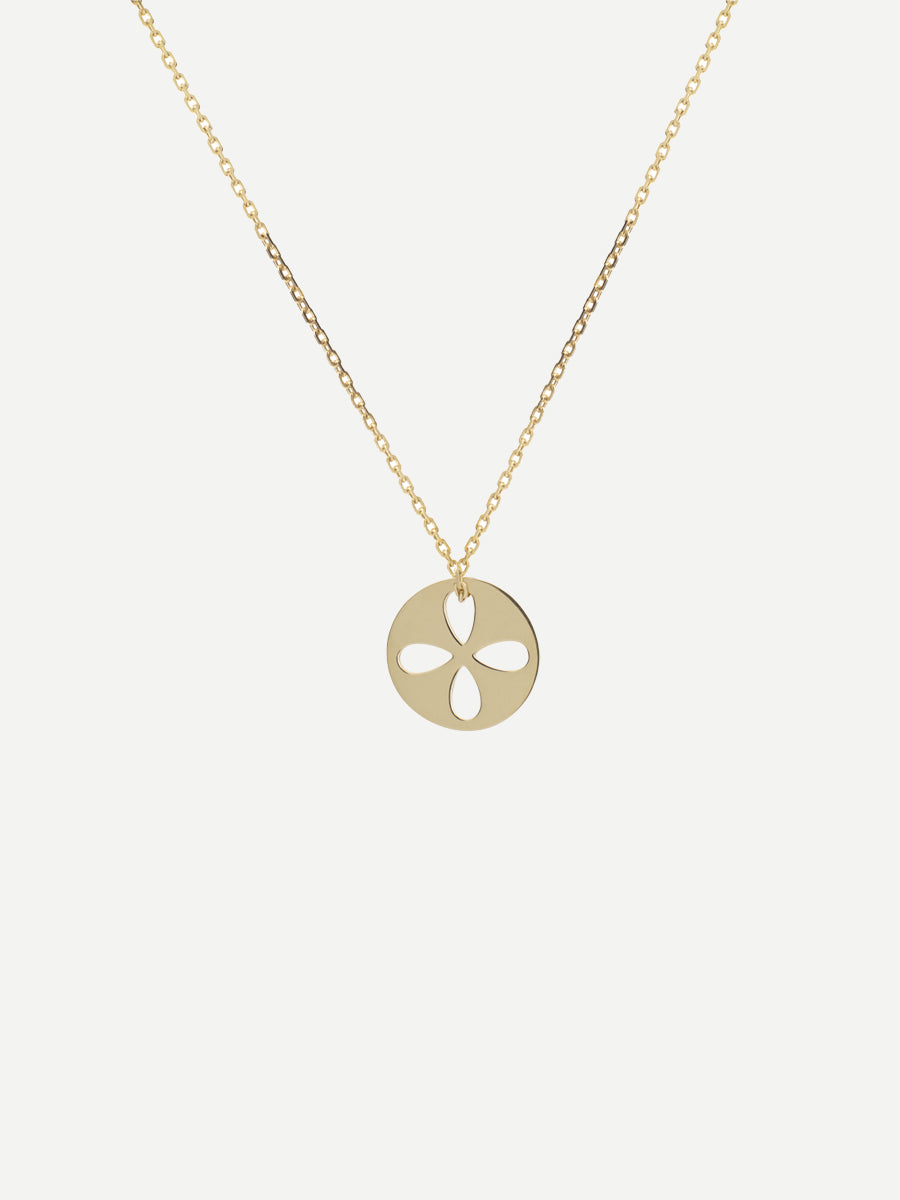 Siobhan Way Petite Petale Cross in Yellow Gold