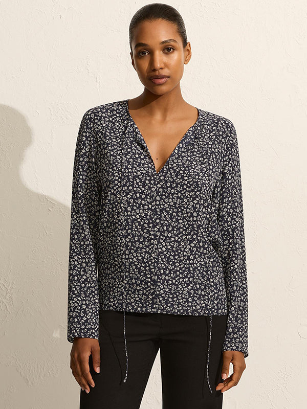 Matteau | Popover Tie Blouse in Dandelion