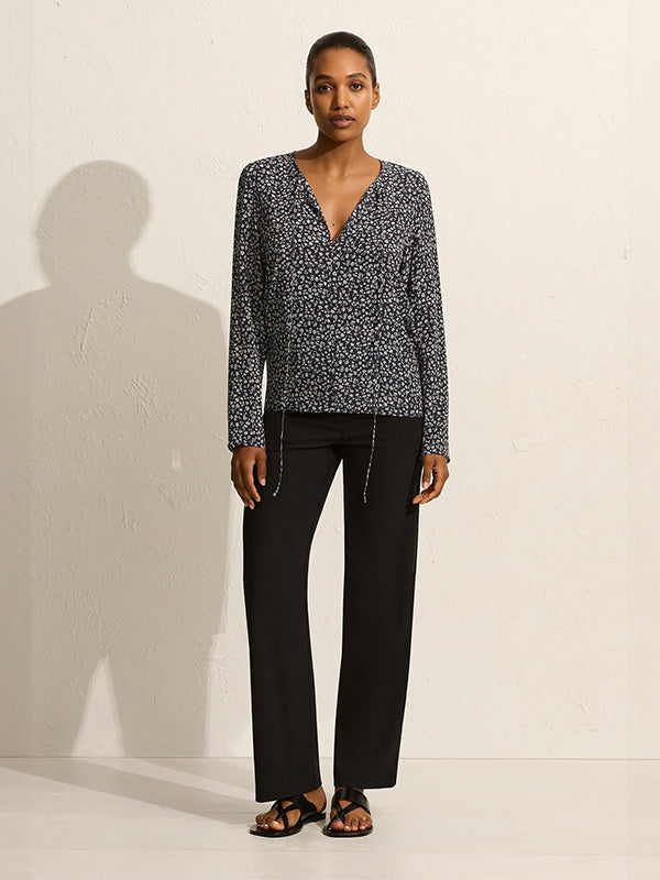 Matteau | Popover Tie Blouse in Dandelion