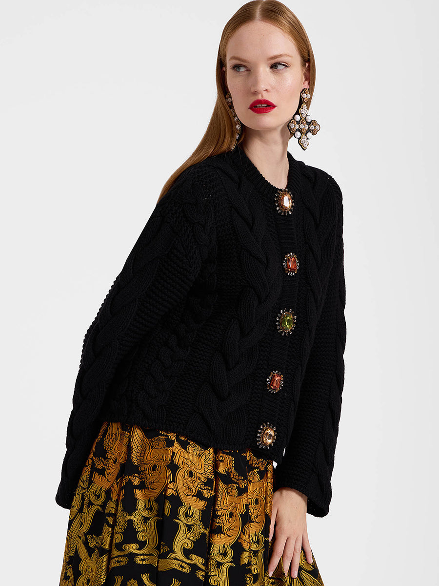 Portrait Cardigan in Black