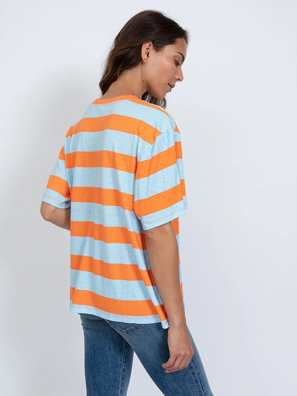 ASKK NY | Printed Boy Tee in Orange Blue