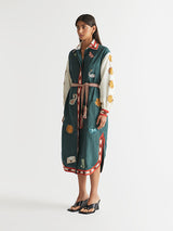 Antipodean | Quincy Belted Shirt Dress Peacock