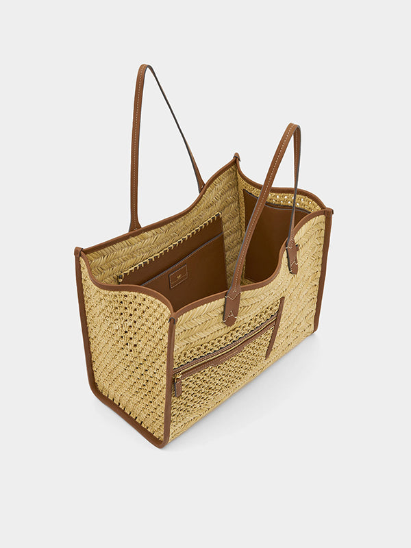 Anya Hindmarch | Raffia Pocket Tote with Cedar