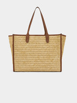 Anya Hindmarch | Raffia Pocket Tote with Cedar