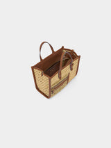 Anya Hindmarch | Raffia Pocket XS Cross-body Tote with Cedar