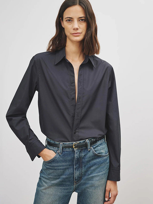 Nili  Lotan | Raphael Classic Shirt in Midnight