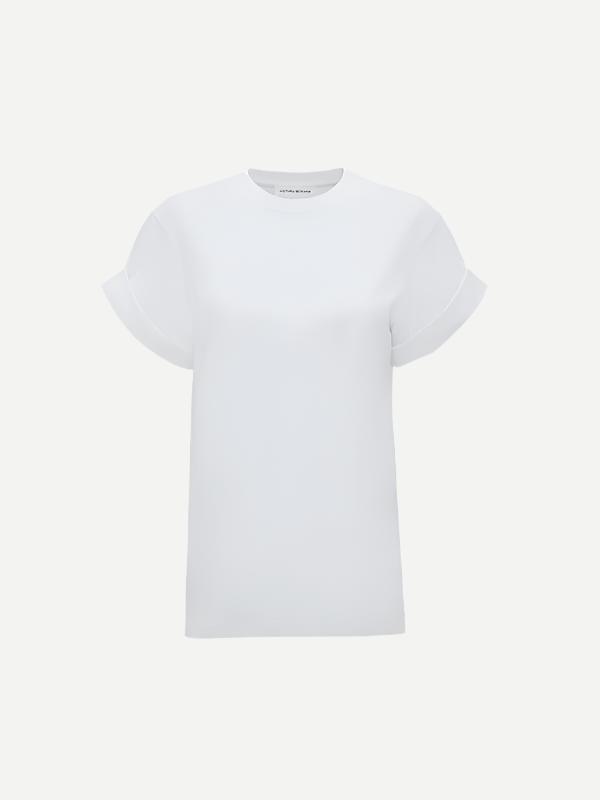 Victoria Beckham Relaxed Fit T-Shirt in White