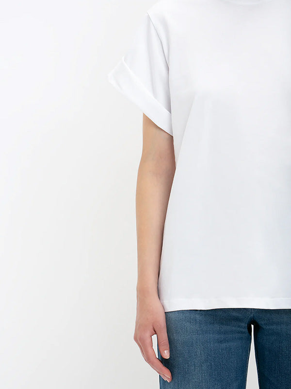 Victoria Beckham Relaxed Fit T-Shirt in White