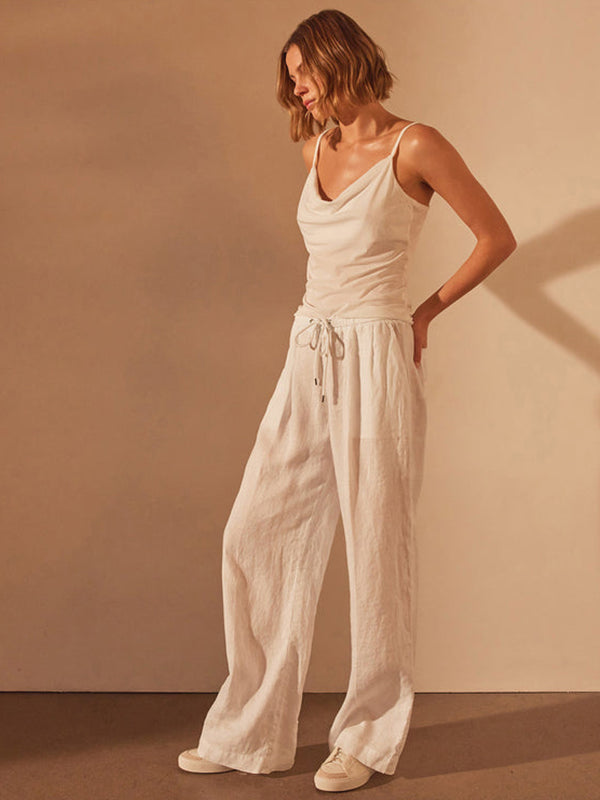 James Perse | Relaxed Wide Leg Pant in White