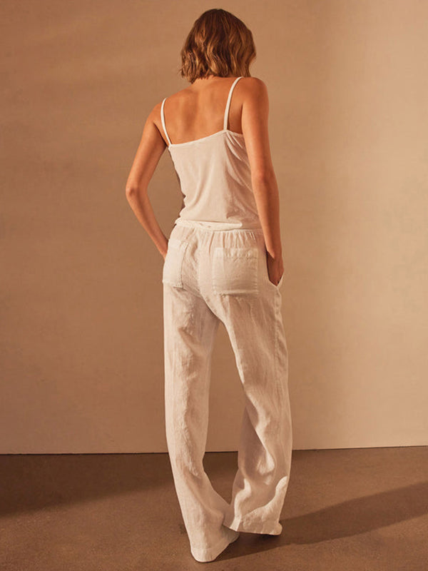 James Perse | Relaxed Wide Leg Pant in White