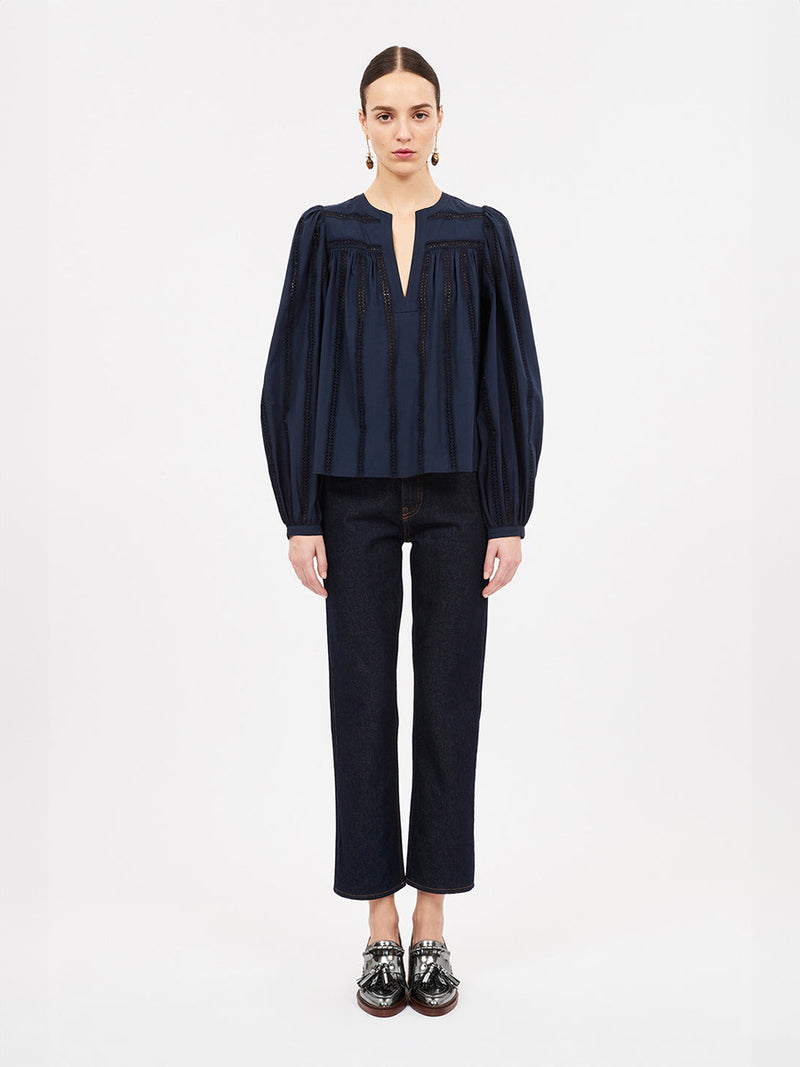 Ulla Johnson | Rowan Blouse in Midnight