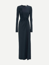 VICTORIA BECKHAM | Ruched Detail Gown in Midnight