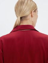 Victoria Beckham | Ruffle Detail Blouse in Oxblood