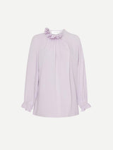 Victoria Beckham | Ruffled Neck Blouse in Petunia