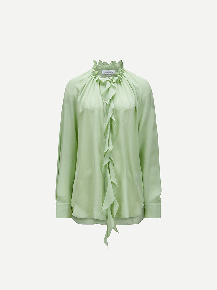 Victoria Beckham | Ruffle Blouse in Jade