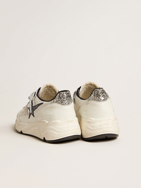 Golden Goose | Running Sole Sneaker in Metallic White