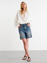 Nili Lotan | Russel Denim Short in Summer Wash