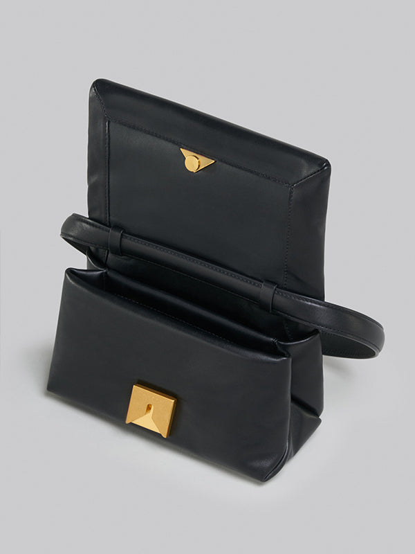 Marni | Small Prisma Leather Bag in Black