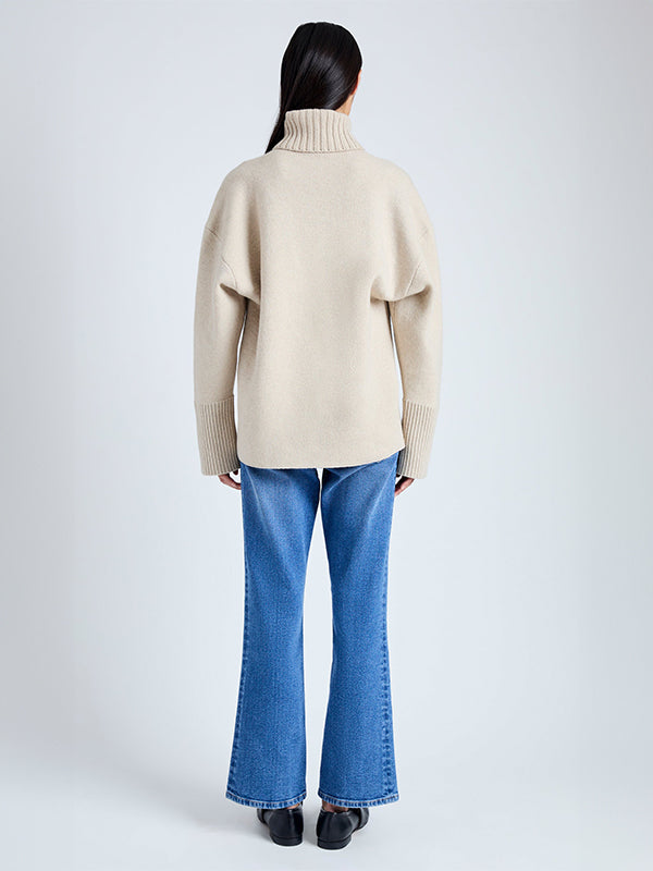 Proenza Schouler | Sandra Turtleneck Sweater in Oatmeal