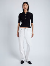 PROENZA SCHOULER WHITE LABEL | Sera Knit Polo in Black