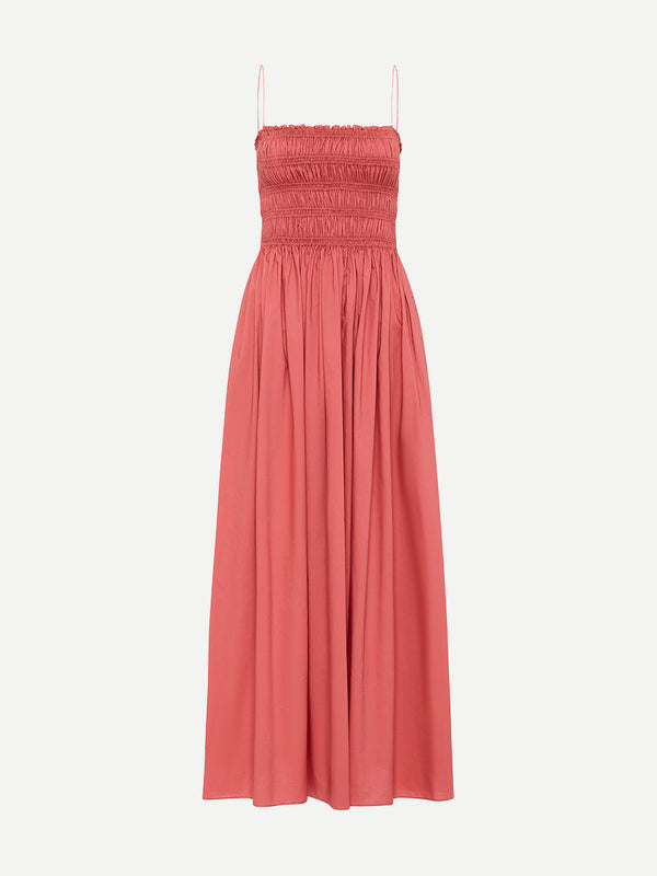 Matteau | Shirred Bodice Dress in Rose