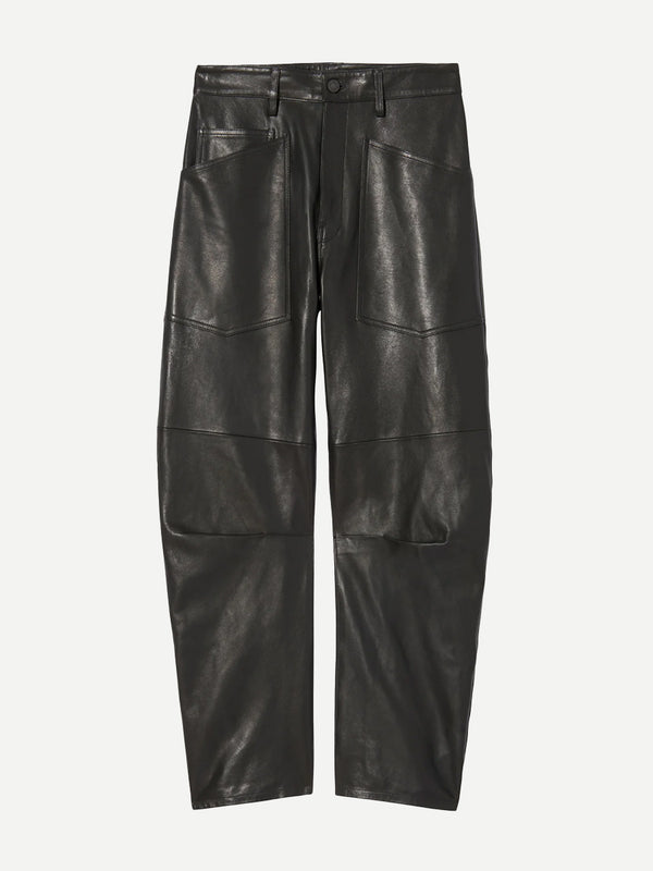 Nili Lotan | Shon Leather Pant in Black