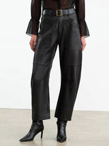 Nili Lotan | Shon Leather Pant in Black