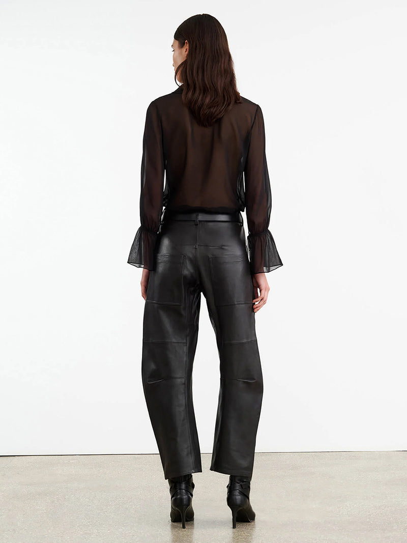 Shon Leather Pant in Black