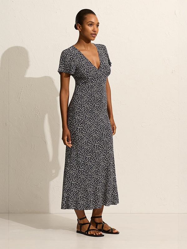 Matteau | Short Sleeve Bias Dress in Dandelion\