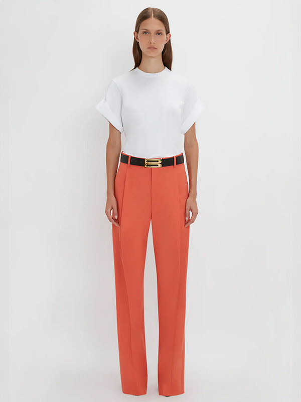 Victoria Beckham | Single Pleat Trouser in Papaya