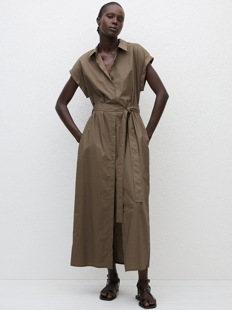 Matteau | Sleeveless Shirt Dress in Birch