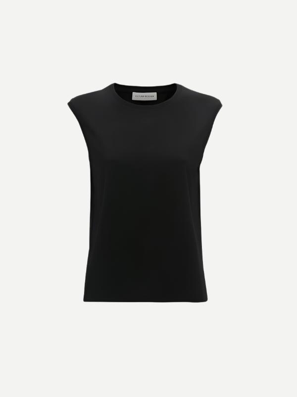 VICTORIA BECKHAM | Sleeveless T-Shirt in Black