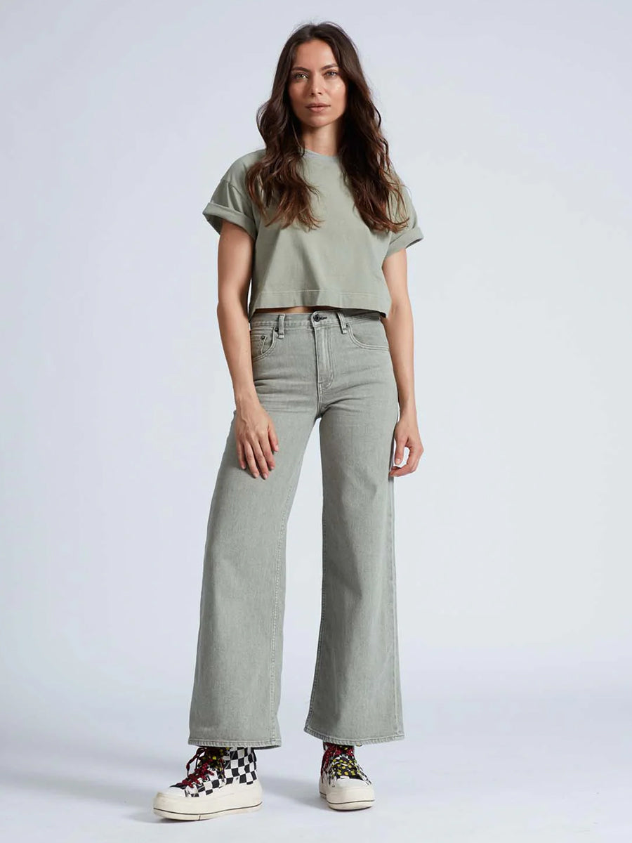 Askk NY | Slim Wide Leg in Pistachio