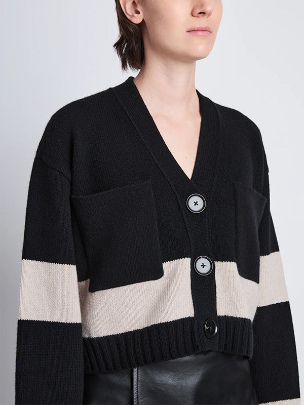 Proenza Schouler | Sofia Cardigan In Striped Cahsmere