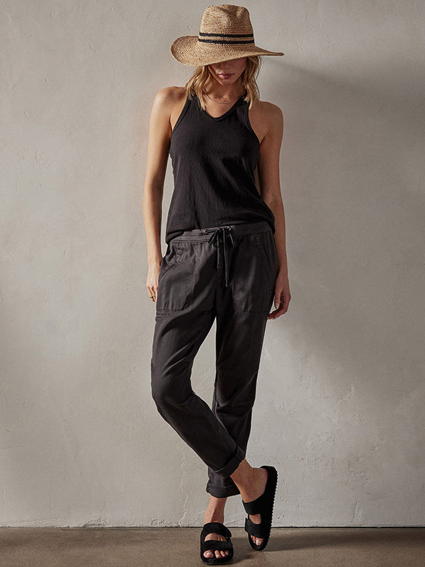 James Perse | Soft Drape Utility Pant in Carbon Pigment