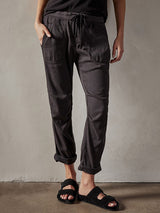 James Perse | Soft Drape Utility Pant in Carbon Pigment